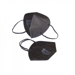 Respirator FFP2 NR black with ear straps 2pcs.