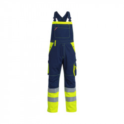 Bib overall SAFETY blue/yellow