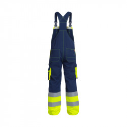 Bib overall SAFETY blue/yellow