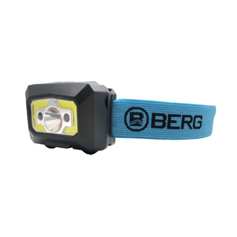 Prožektorius BERG 3W LED su guma ant galvos Prožektorius BERG 3W LED su guma ant galvos