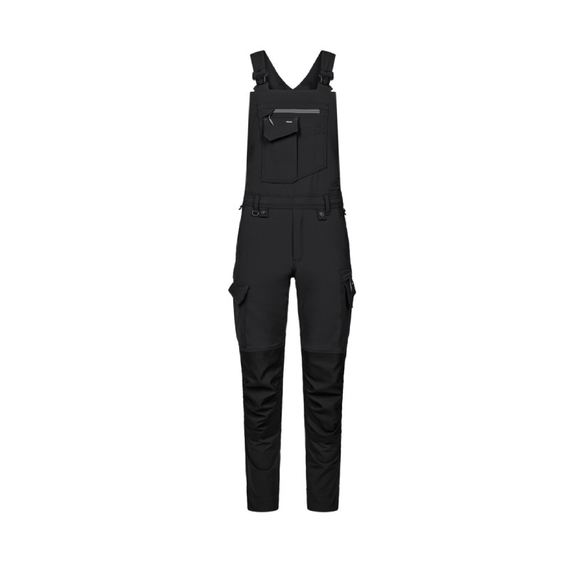 Bib overall ENTIRE STRETCH 4-WAY black/grey