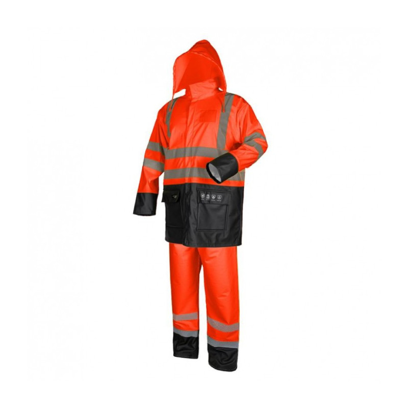 Waterproof suit STORMGO orange/black