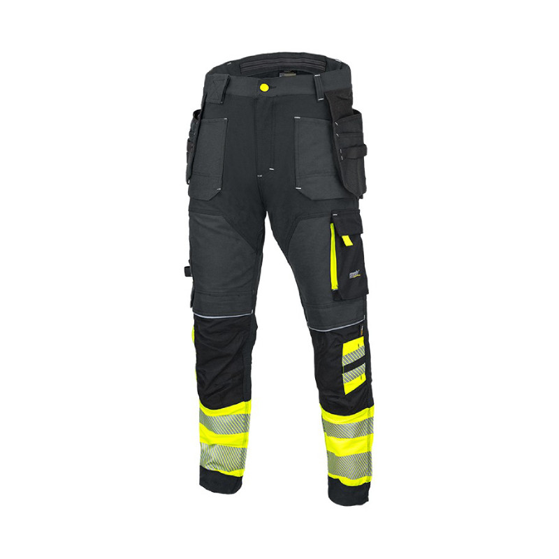 Trousers REWELLY STRETCH PLUS CONSTRUCTION grey/yellow