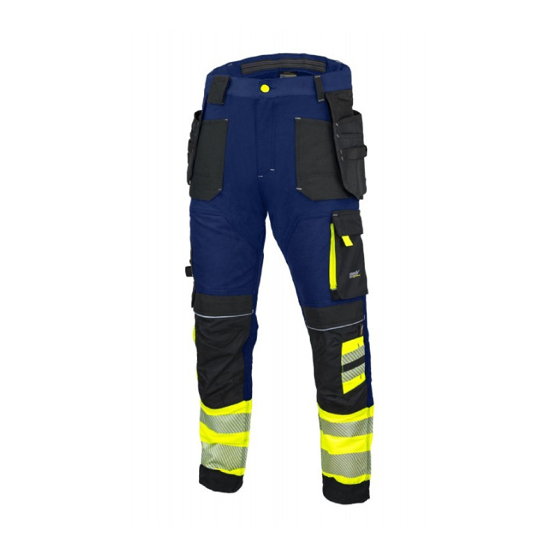 Trousers REWELLY STRETCH PLUS CONSTRUCTION blue/yellow
