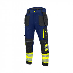 Trousers REWELLY STRETCH PLUS CONSTRUCTION blue/yellow