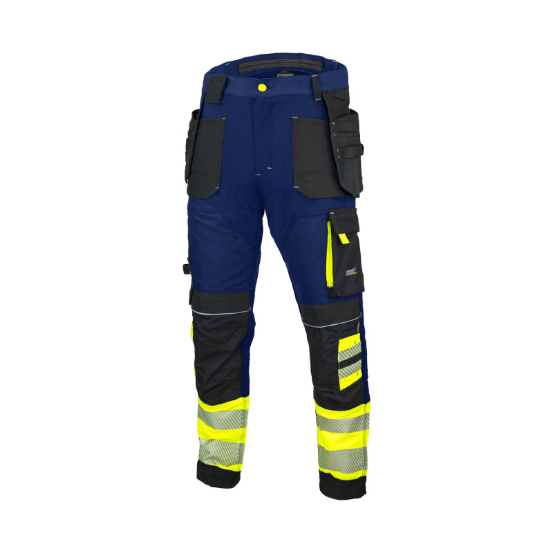 Kelnės REWELLY STRETCH PLUS CONSTRUCTION t.mėlynos/geltonos