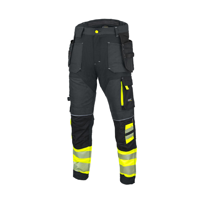 Kelnės REWELLY STRETCH PLUS CONSTRUCTION t.pilkos/geltonos